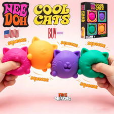 Needoh Cute Cat Maltose Squishy Toys Slow Rise Stress Relief Ball Sensory Fidget