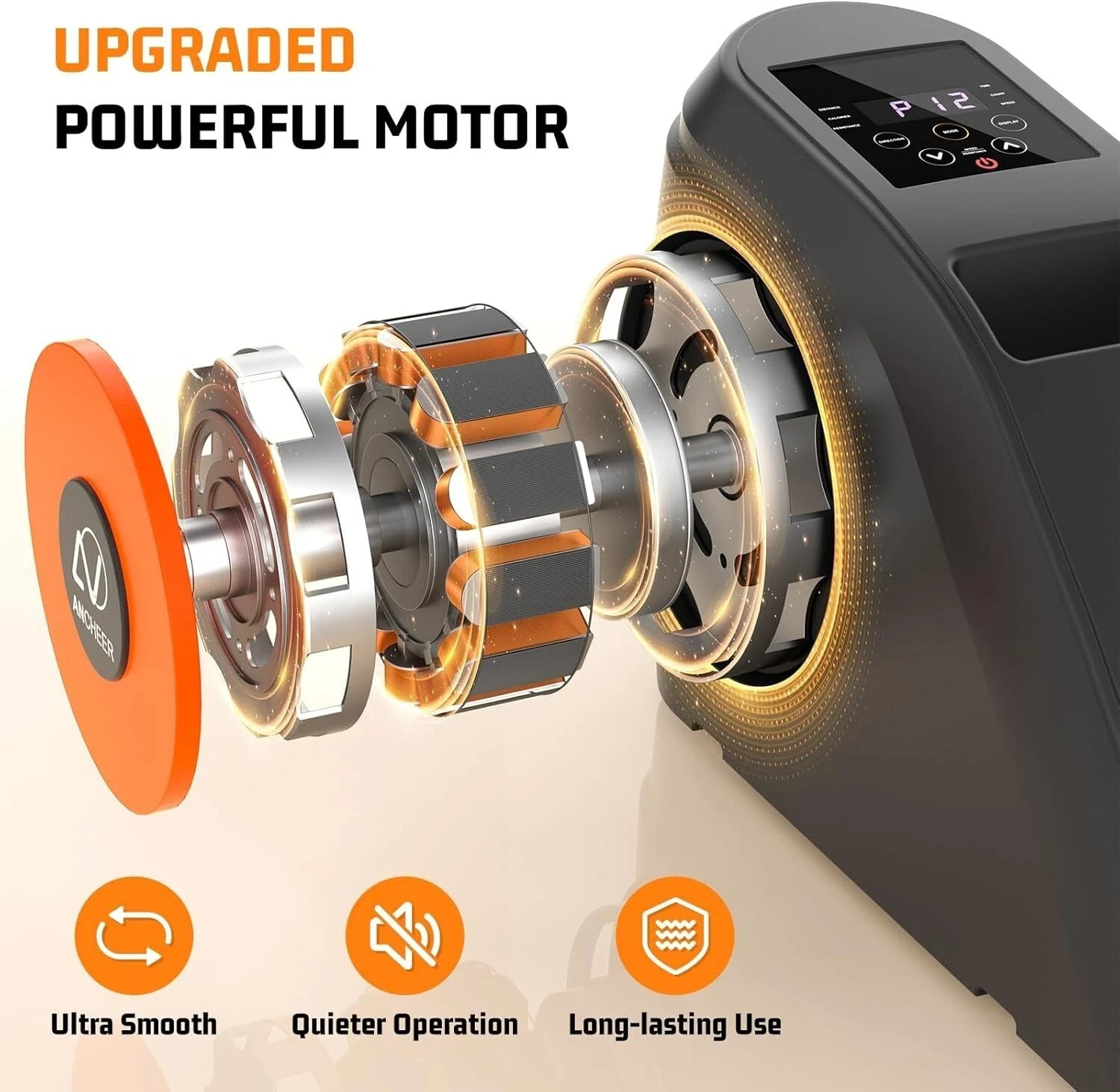 Electric Elliptical Machine, Under Desk Leg Exerciser Fully Assembled w/ 3 Modes