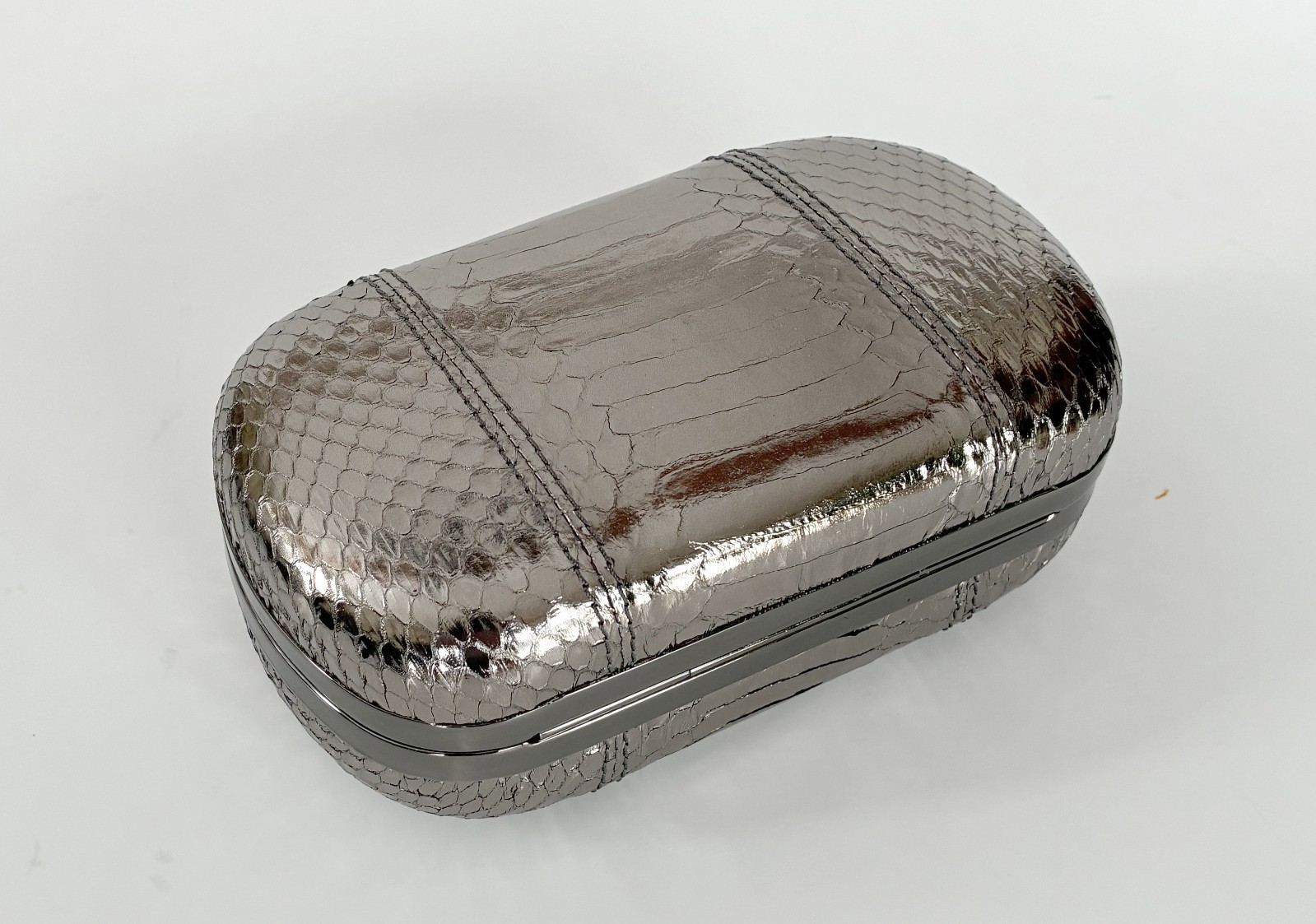 Inge Christopher Silver Snakeskin (Python) Minaud… - image 4