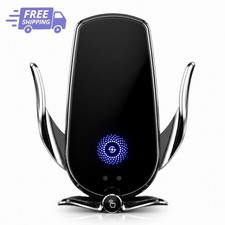 15W Fast Wireless Car Charger Auto Clamping Phone Holder