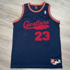 LeBRON JAMES Cleveland Cavaliers Nike Jersey Large 44 Rewind Swingman 1972 Cavs