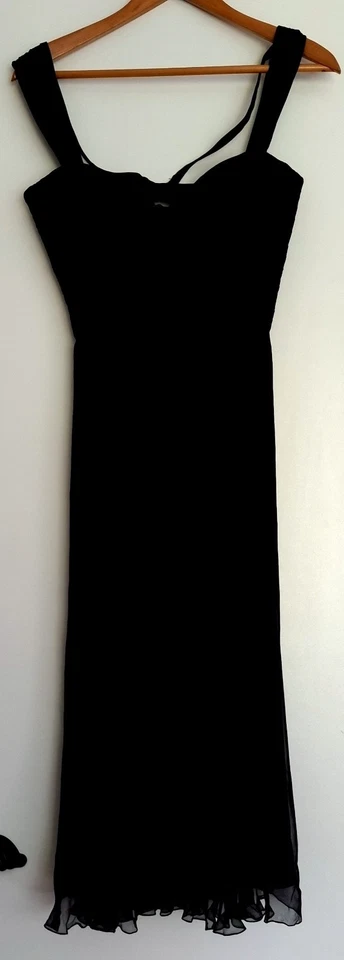 VERSACE Size 42 Runway Dress S/S 2006 - Black Corseted Bodice Silk Blend BNWT — 第 2/4 张图片