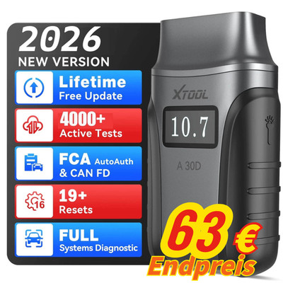 XTOOL A30D 2.0 Profi OBD2 Diagnosegerät Fehler Auslesegerät 19+Resets Bluetooth