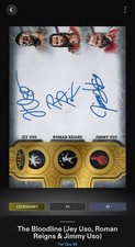 WWE Topps Slam Tier One 26 Bloodline Roman Uso Triple Sig Legendary DIGITAL