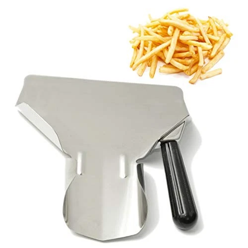 Stainless Steel French Fry Bagger Scoop Chip Popcorn Bagger - Ice Right Handle