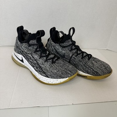 Nike LeBron XV 15 Low Ashes Black White Basketball Shoes AO1755 002 Mens Size 9