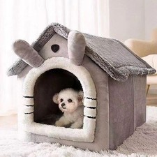 All Season Dog House Bed Removable Washable Pet Bed Small Dogs Cats Cozy