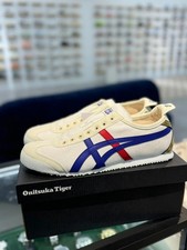 Onitsuka Tiger Mexico 66 Men Slip-On Shoes Cream Tuna Blue Casual Sneaker New