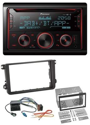 Pioneer 2DIN DAB MP3 Bluetooth USB CD Car Stereo for VW Passat 05-14 Polo 09-14 S