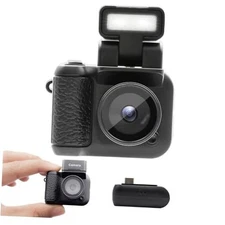 Digital Camera with 1.4 in LCD Screen 1080P 32GB Card Charging Base Black