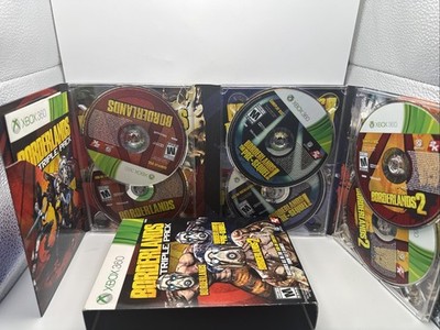 Borderlands Triple Pack (Microsoft Xbox 360, 2015) CIB - Nice Discs - Free Ship
