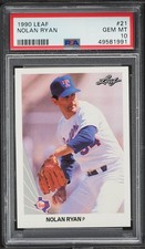1990 Leaf Nolan Ryan #21 PSA 10 GEM MINT Hall of Fame