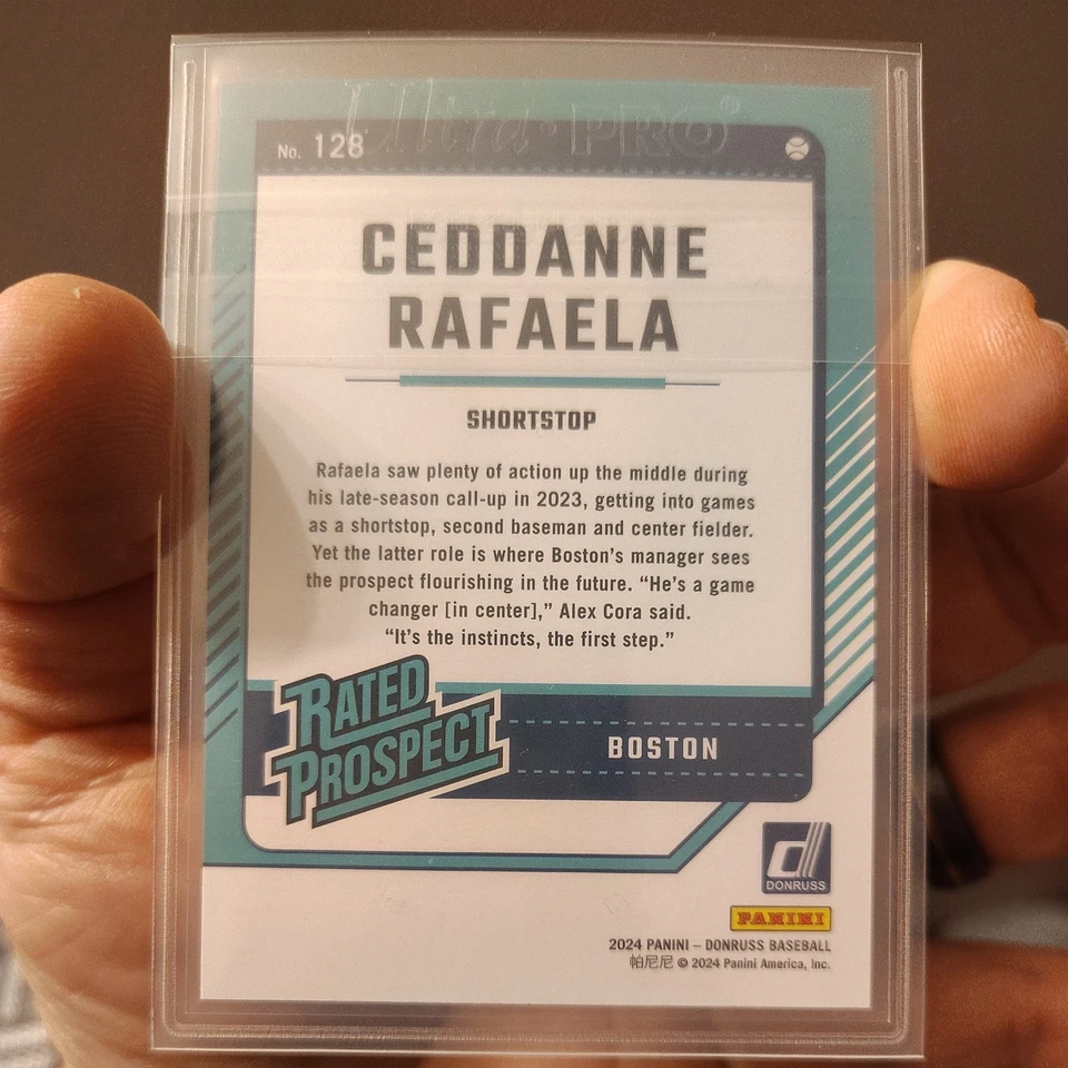 CEDDANNE RAFAELA 2024 DONRUSS RATED PROSPECT ARTIST PROOF SSP 14/25 - Image 2 of 3