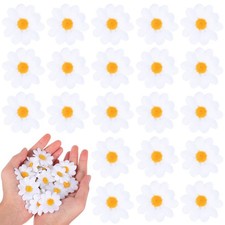  100 Pcs Fleurs Artificielles Blanches Fausses Têtes De Réalistes