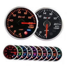 Bezel Exhaust Gas Temperature Gauge Kit(Pyrometer) 400-2000℉ Black Indash