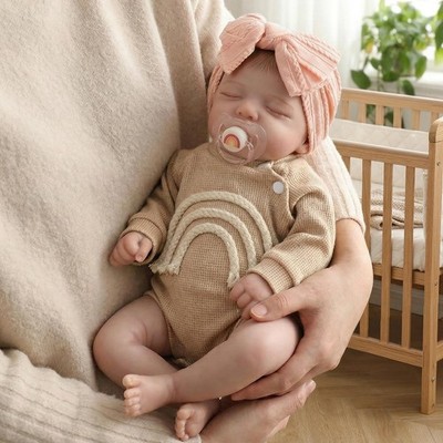 KSBD Realistic Reborn Baby Dolls-20 inch Sleeping Lifelike 20 inches, Yellow 