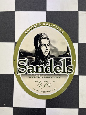 Sandels-Ravintola ÖL Blechschild Lagerschild von Boos & Hahn
