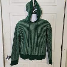 Harden 100% Cashmere Green Pullover Hoodie Made In USA