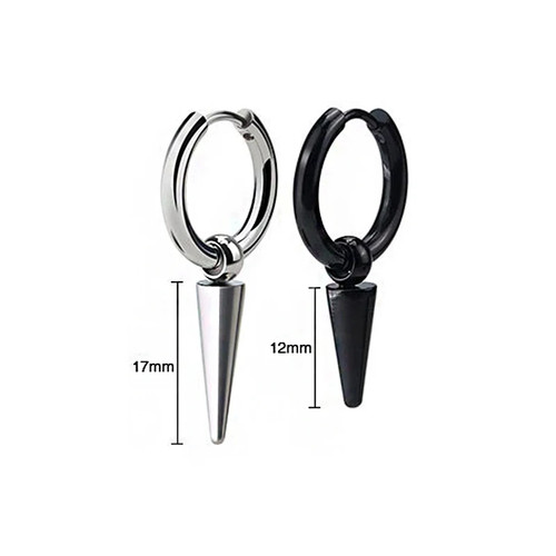 2 Stück Stein Kegel Anhänger Creolen Damen Herren Edelstahl Geometrisch - Bild 24 von 30