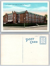St Anthony's High School St Louis MO Linen Postcard E. C. Kropp Co.