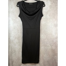 The Limited Sheath Dress Women Small Black Cowl Neck Sleeveless Tie Back Career