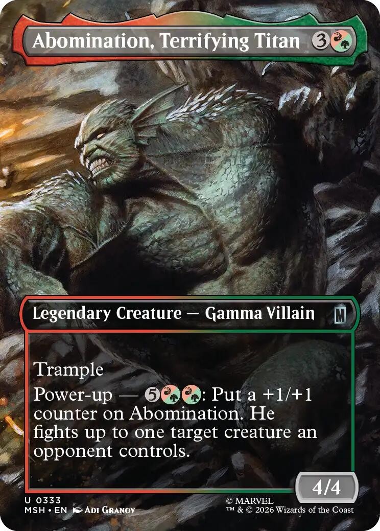 Abomination, Terrifying Titan (Borderless) Marvel Super Heroes NM MTG