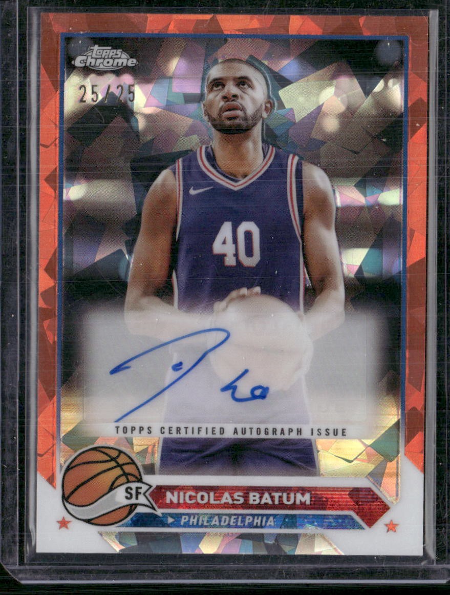 2023-24 Topps Chrome Sapphire Nicolas Batum Auto 25/25 Rookie Card