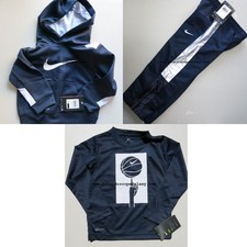 Nike Boys 2T Winter 3pc Track Pants Hoodie Sweatshirt Navy Blue Basketball 100