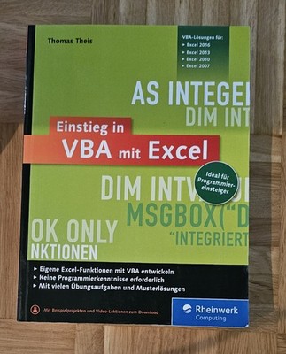 Einstieg in VBA mit Excel: Für Microsoft Excel 2007 bis 2016 Buch