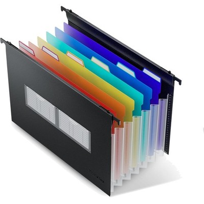 A4 Plastic Hanging File Folders with Expandable Pockets, 7 Innovative 3 cm Ac...