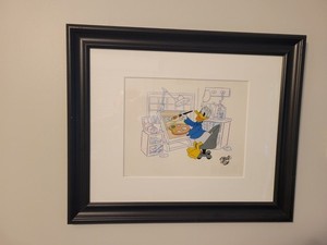 Disney Donald Duck Framed Animation Art Print Custom Framed w/ Tru Vue