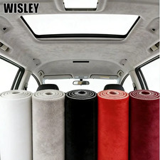 Suede Auto Headliner Fabric with Foam Backing Black Interior Replacement Materia