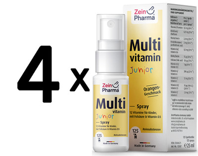 4 x Zein Pharma Multivitamin Junior - 25ml Spray (479,90 EUR/L)