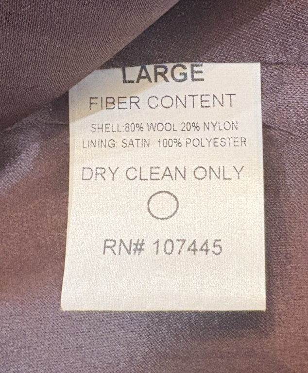 VTG STERLINGWEAR OF BOSTON Womens Pea Coat Wool Brown Made in USA Sz L