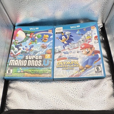 Nintendo Wii U Game Lot Mario Kart 8, Super Mario Maker, Sonic, Yoshi, Cases