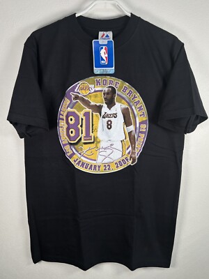 NWT Kobe Bryant 81 Points Black T-Shirt Los Angeles Lakers Nba