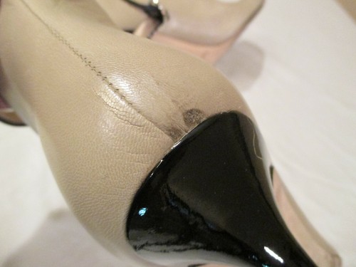 L K Bennett Womens Ankle Strap Boot Cream Leather Sz 39 Some Scuffs 4" Heel - Picture 9 of 12