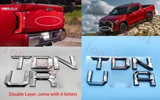 Black Red ABS Emblem Fit TOYOTA 2022 2023 TUNDRA Front Tailgate Grill Letters