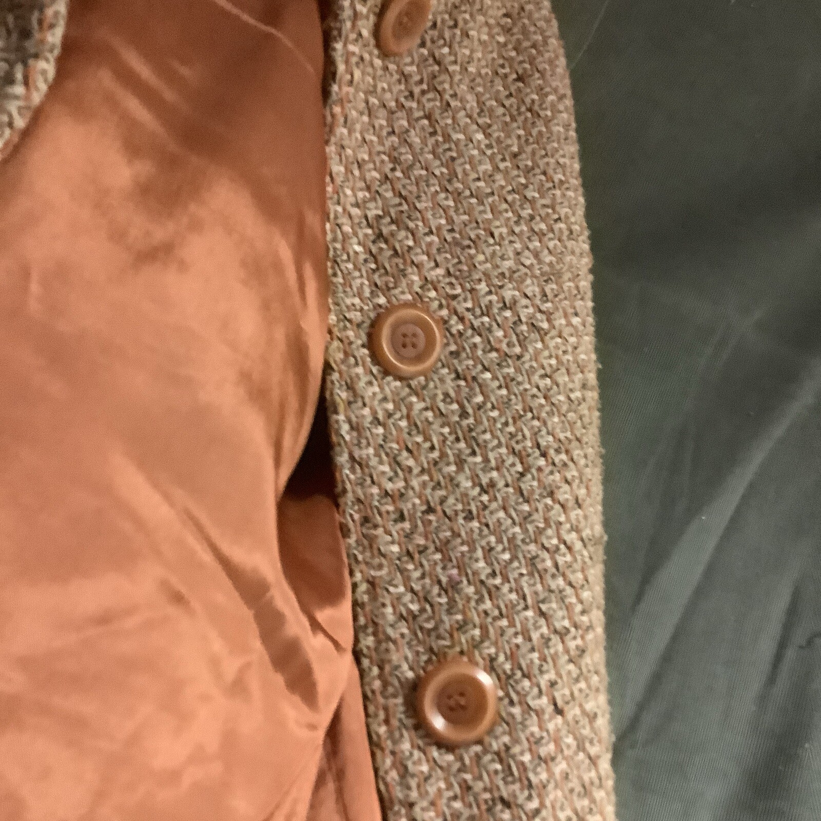 Jonathan Michael Orange  Pleated Pattern Coat - image 3