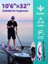 Aisunss new 10'6'' inflatable stand up paddle board surfboard sup longboard