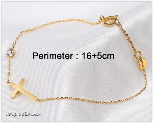 Damen Armband Kreuz Geschenk Edelstahl Zirkonia Geschenk für Frauen Arm Band - Bild 6 von 6