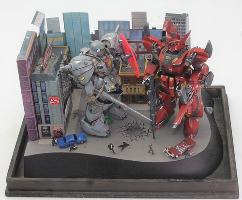 Gundam F91 MG Sazabi BANDAI JAPAN STAR TREK DIORAMA collection 31 x 21 cm pièce unique - Photo 7/20