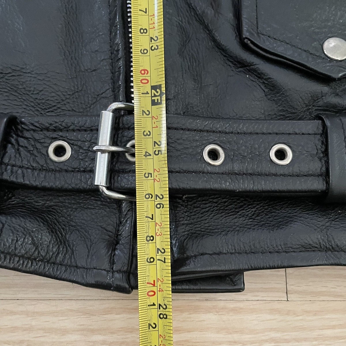 VTG PRIME QUALITY BLACK GENUINE LEATHER QUILTED BIKER