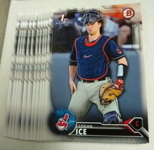 10 2016 Bowman Draft LOGAN ICE card lot CLEVELAND INDIANS Baseball #9