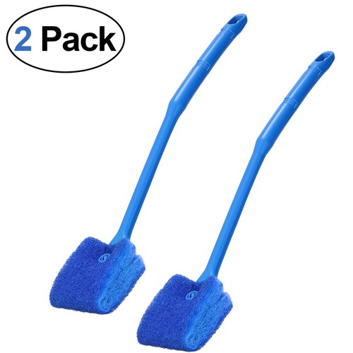 UEETEK 2pcs Aquarium Plant Glass Fish Tank Clean Cleaning Brush (Blue