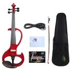 Yinfente Red Advanced Electric Silent Violin 4/4  Nice Tone Ebony Parts #EV6