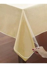 Crystal Clear Plastic Table Protector, Tablecloth Waterproof, Vinyl Table Cover
