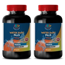 Health Cleanse - WATER AWAY PILLS - Liver Support 2 Bottles 120 Caps
