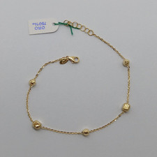 BRACCIALE DA DONNA A MAGLIA CON SFERE IN ORO GIALLO 18KT 1,55 GR. (7905)