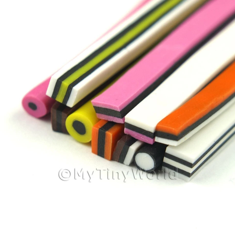 MYTINYWORLD 12 x Handmade Assorted All Sorts Nail Canes
